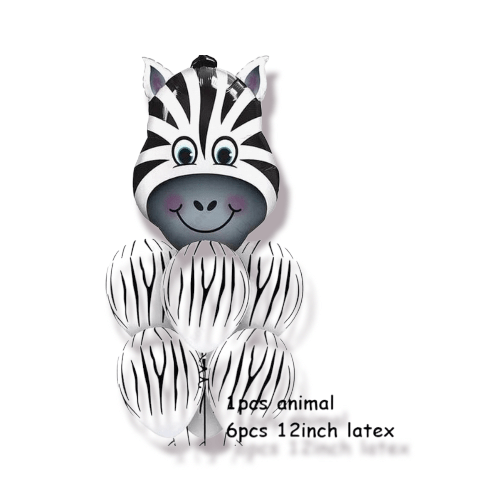 Folie Ballonnen 10 ballonboeket zebra 7141266003213 1