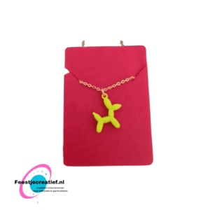 Ketting ballonhondje geel