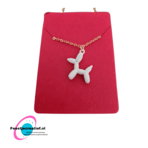 Ketting ballonhondje wit