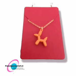 Ketting ballonhondje oranje
