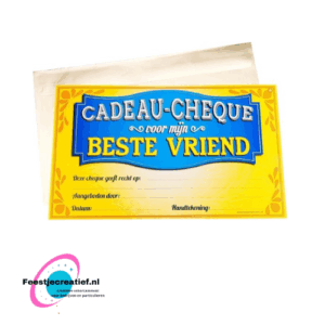 Cadeaucheque "Voor mijn beste vriend"