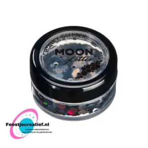 Huid Glitter Grote Glittervlokken 3 Gr Zwart