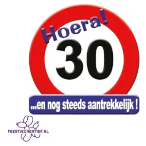 Deurbord/verkeersbord 35 jaar