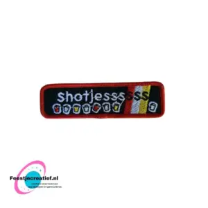 Strijkembleem/applicatie, carnaval hart rood - Oeteldonk 6 Strijkembleem/applicatie, carnaval shotjessss - Oeteldonk