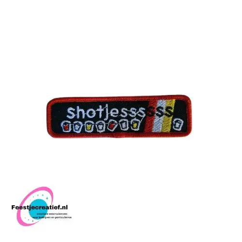 Strijkembleem/applicatie, carnaval shotjessss - Oeteldonk 1 Strijkembleem/applicatie, carnaval shotjessss - Oeteldonk