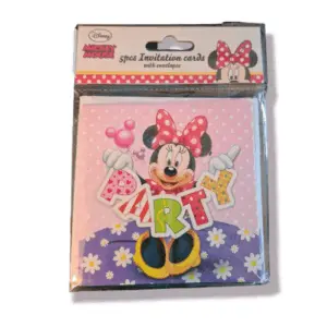 Uitnodiging Minnie Mouse vrolijk