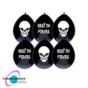 Ballonnen Halloween, 30cm - 6 stuks