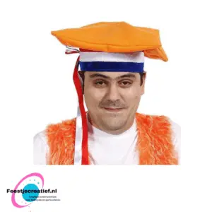 Geslaagd hoed oranje