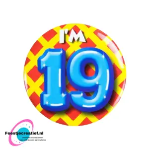 Button klein "I'm 19"