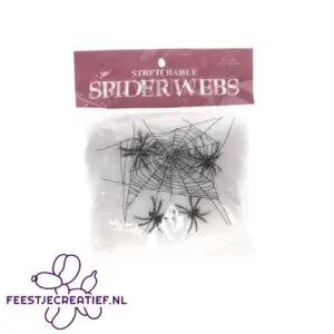 Halloween spinnenweb wit rekbaar