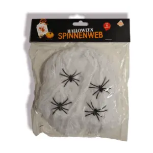 Halloween spinnenweb wit rekbaar