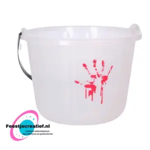 Halloween emmertje bloederige handafdruk