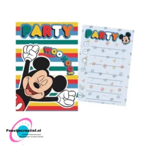 Disney Uitnodiging Met Envelop Mickey Mouse