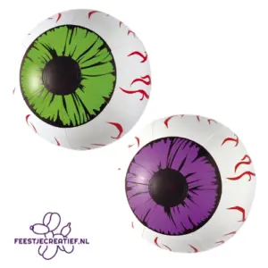 Folieballon wit spookje 4 Opblaasbare bal oogbal, glow in the dark