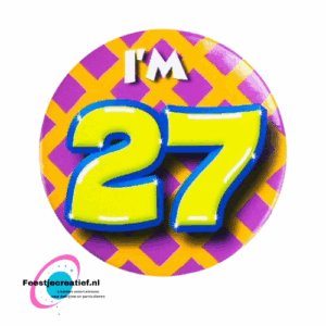 Button klein "I'm 27"