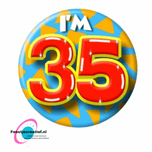 Button klein "I'm 35"