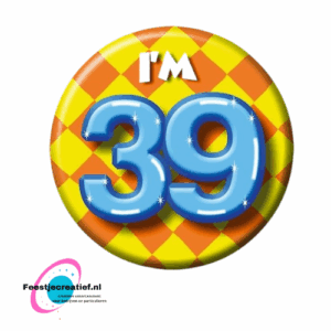 Button klein "I'm 39"