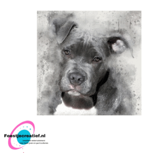 Mona Lisa Diamond Painting Pitbull Puppy