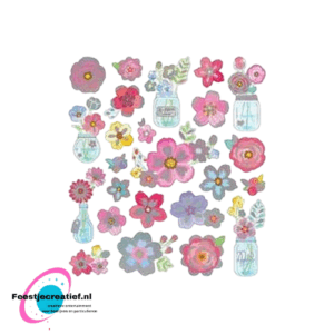 Bloemenstickers - 20 stuks