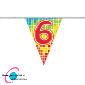 Vlaggenlijn/slinger 6 jaar, 3.6 meter