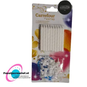 Kaarsjes wit, 6cm - 20 stuks