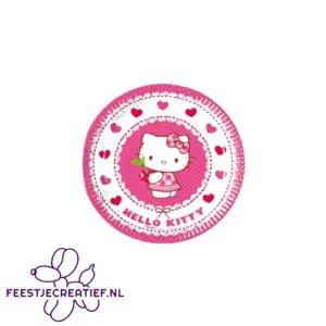 Wegwerpbordjes Hello Kitty, 19,5cm - 6 stuks