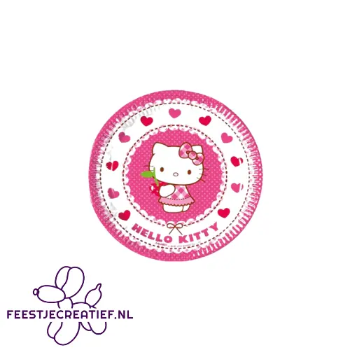 Wegwerpbordjes Hello Kitty, 19,5cm - 6 stuks 1 Wegwerpbordjes Hello Kitty, 19,5cm - 6 stuks