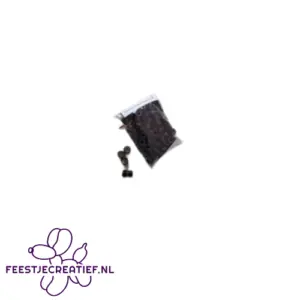 Microringen zwart met siliconen - 100 stuks