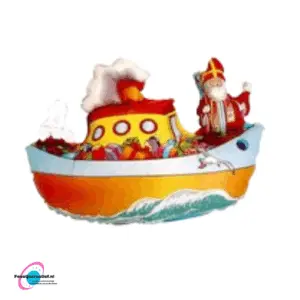 Folieballon Sinterklaas op stoomboot