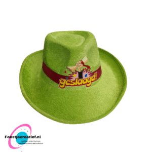 Geslaagd cowboy hoed groen