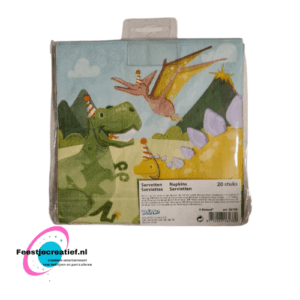 Papieren servetten dinosaurus - 20 stuks
