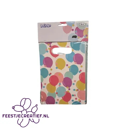 Uitdeelzakjes ballonnen - 6 stuks 1 Uitdeelzakjes ballonnen - 6 stuks