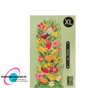 Jungle/Hawaii feestversiering exotisch fruit, 155x65cm