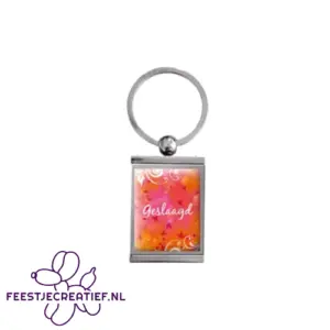 Folieballon geslaagd smiley, 49x66cm 4 Fotolijstje - sleutelhanger - geslaagd