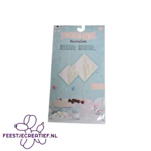 Honeycomb feestdecoratie wit - 2 stuks