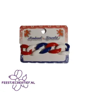 Armband rood-wit-blauw