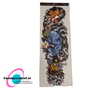 Tijdelijke lip tattoos 3 plak tatttoo kleur koi karper blauw