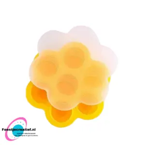 Bewaarbakjes babyvoeding, gietvorm Geel