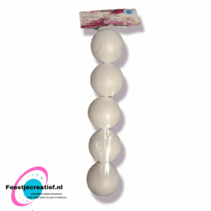 Piepschuim vorm bal - 5 stuks