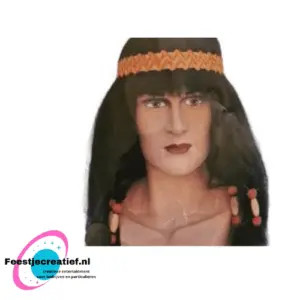 lange pruik hippie zwart