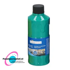 Tempera verf groen, 250ml