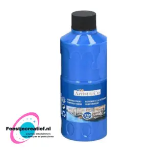 Tempera verf blauw, 250ml