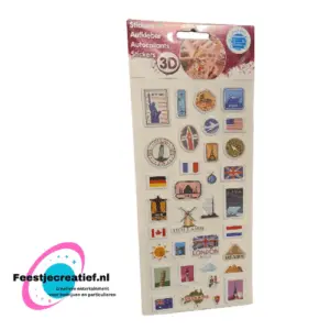 3D sticker steden/landen