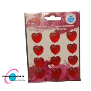 3D stickers hart rood