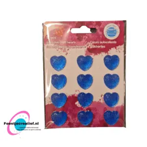 3D stickers hart blauw