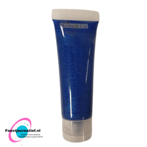 Acrylverf glitter blauw, 75ml