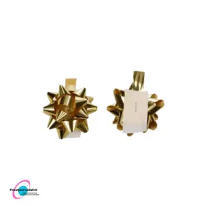 Kerststrikjes goud, 5cm - 10 stuks