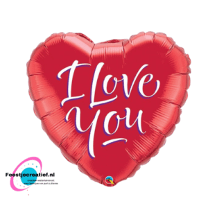 Folieballon hart "I love you", 46cm