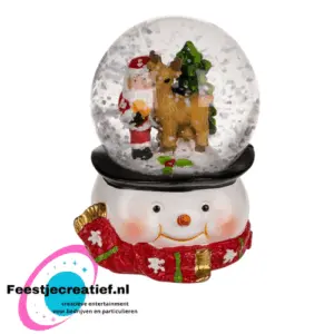 Sneeuwbol sneeuwman kerstfiguren