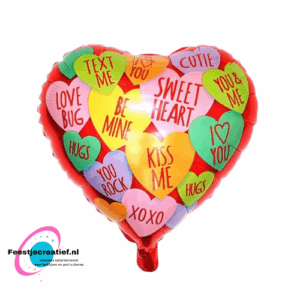 Folieballon hart sweet heart, 40cm